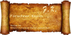Forschner Kevin névjegykártya